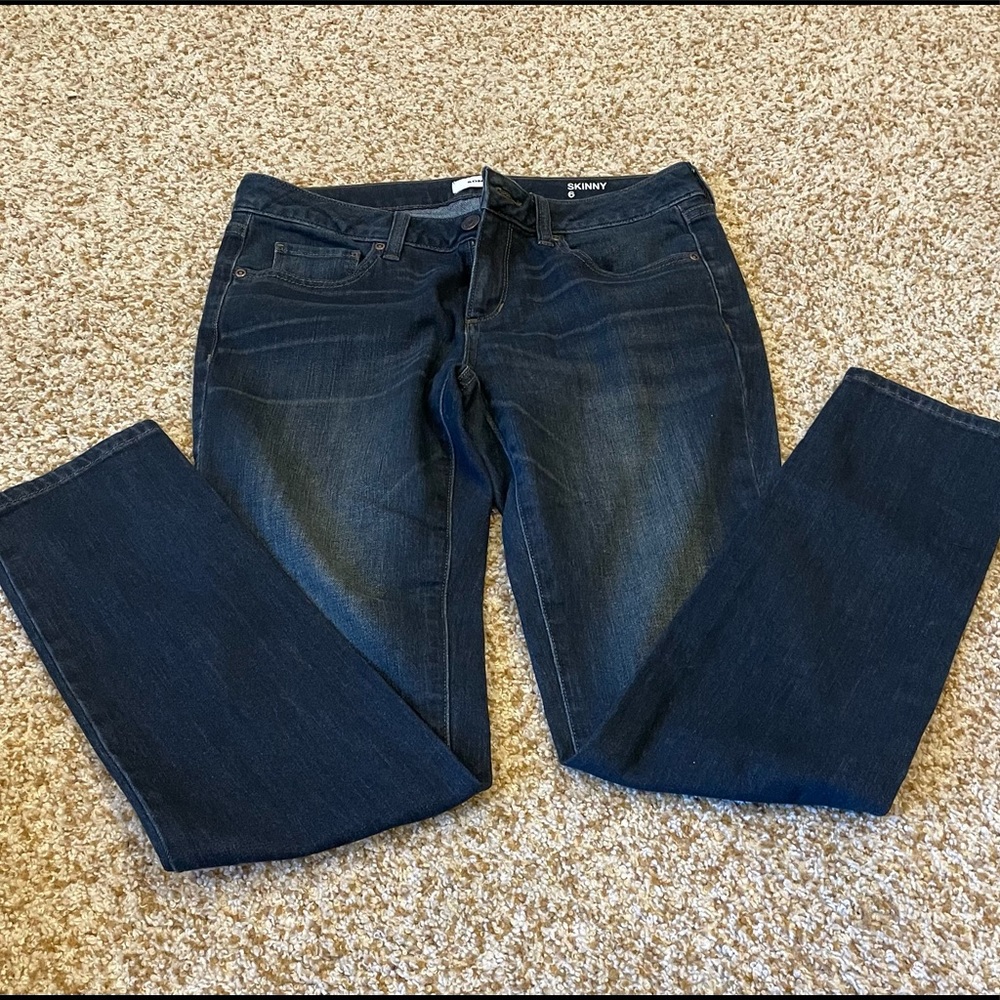 🌈 Sonoma womens dark blue high rise skinny jeans size 6 🌈